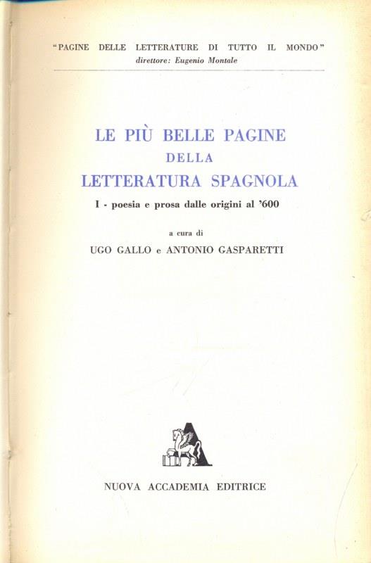 Le più belle pagine della letteratura spagnola vol. 1