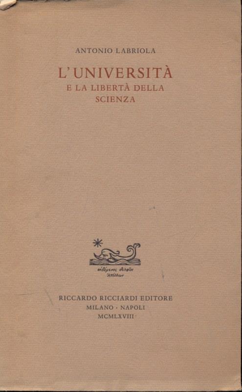 L' università e la libertà della scienza