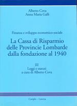 La Cassa di Risparmio delle Province Lombarde dalla fondazione al 1940 tomo III