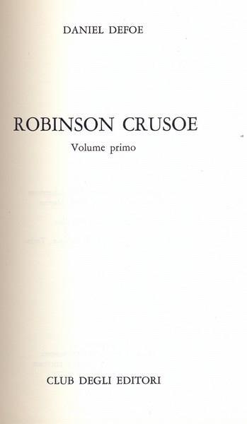 Robisnon Crusoe - Daniel Defoe - copertina