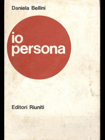 Io persona - Daniela Bellini - copertina