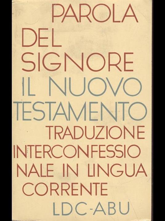 Parola del Signore. Il NuovoTestamento - copertina