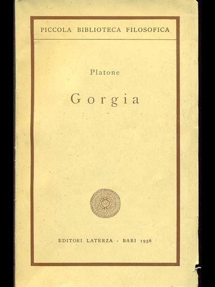 Gorgia - Platone - copertina
