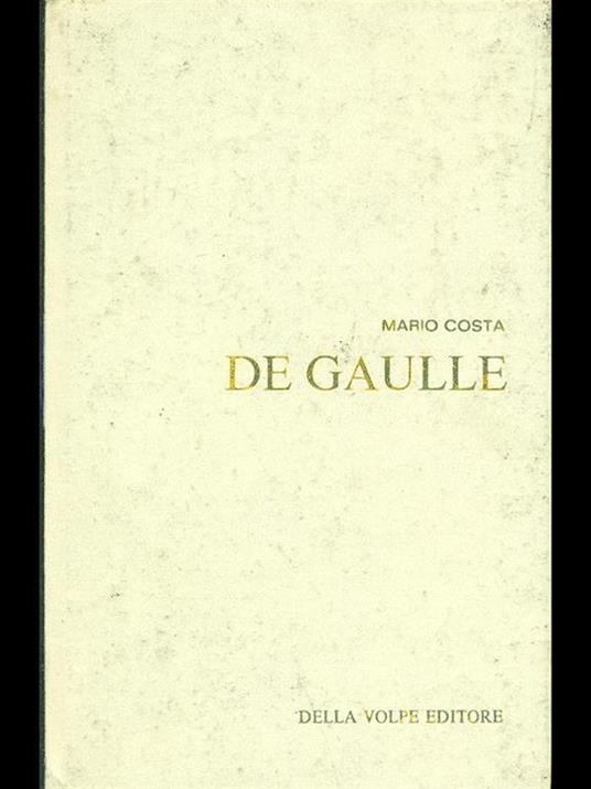 De Gaulle - Mario Costa - copertina