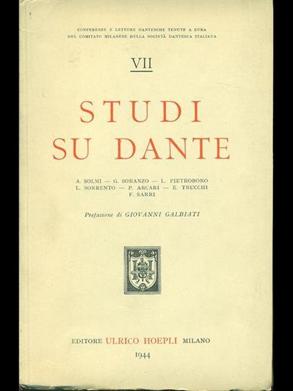 Studi su Dante - copertina