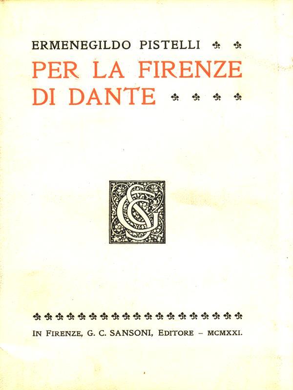 Per la Firenze di Dante