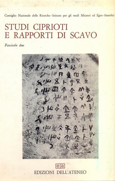 Studi ciprioti e rapporti di scavo. Fascicolo secondo - copertina