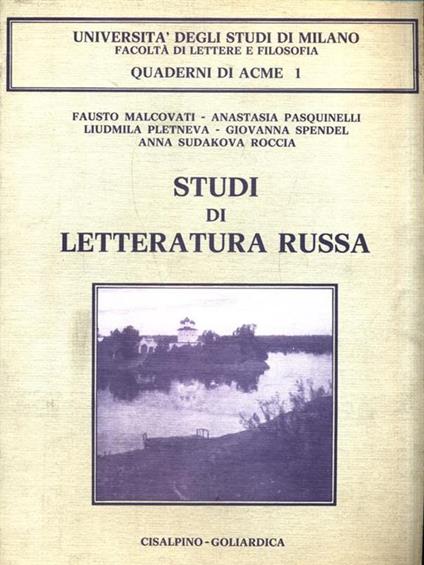 Studi di Letteratura Russa - copertina