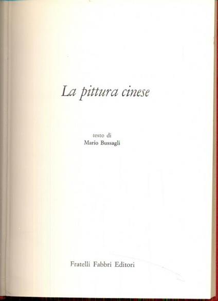 La pittura cinese - Mario Bussagli - copertina