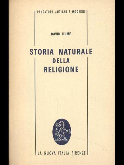 Storia naturale della religione - David Hume - copertina