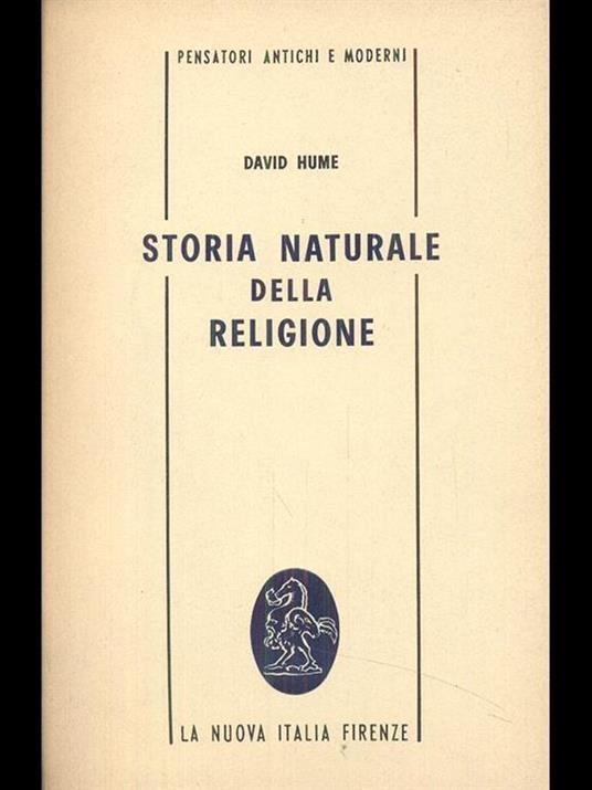 Storia naturale della religione - David Hume - copertina