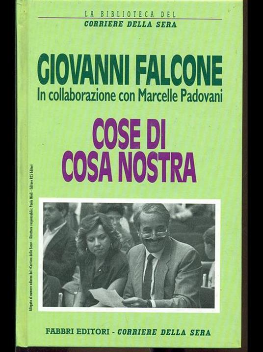 Cose Di Cosa Nostra - Giovanni Falcone - copertina