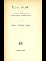 Critica sociale vol. 1. Politica e ideologia politica