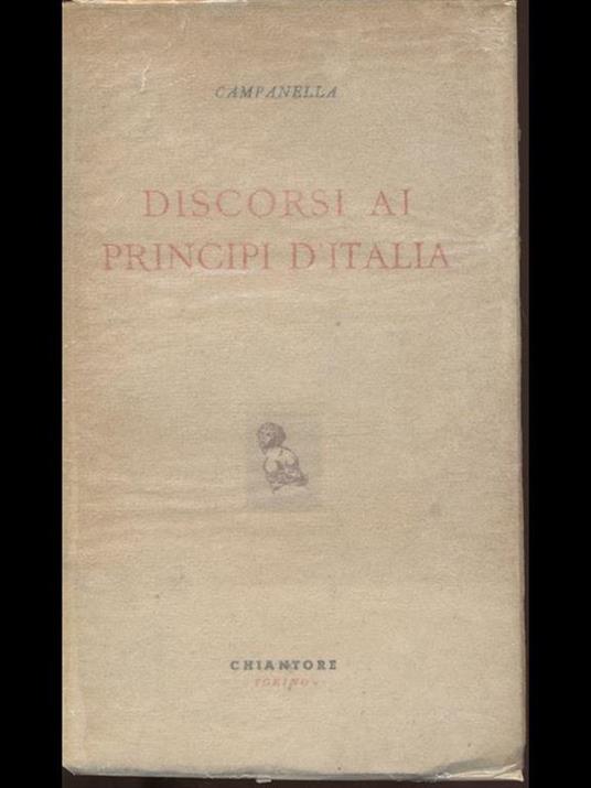 Discorsi ai principi d'Italia - Tommaso Campanella - copertina