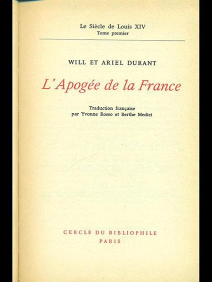 L' apogee de la France - vol. 23 - copertina