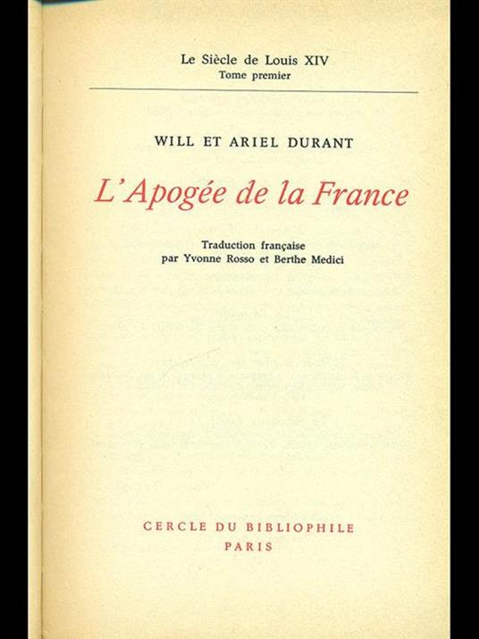 L' apogee de la France - vol. 23 - copertina