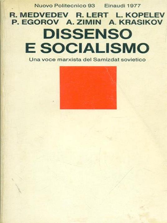 Dissenso e Socialismo - copertina