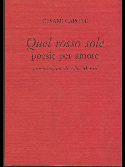 Quel sole rosso - Cesare Capone - copertina