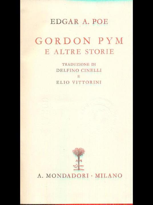 Gordon Pym e altre storie - Edgar Allan Poe - copertina
