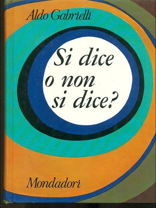 Si sice o non si dice? - Aldo Gabrielli - copertina