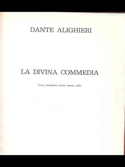 La divina commedia - Dante Alighieri - copertina