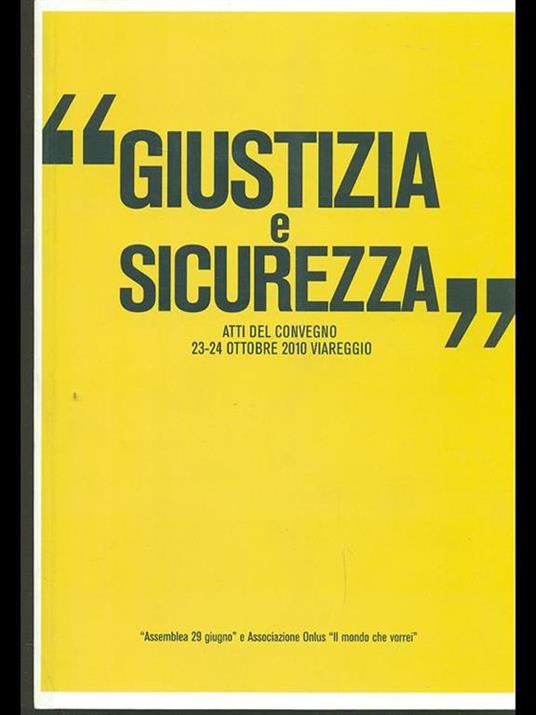 Giustizia e sicurezza - copertina