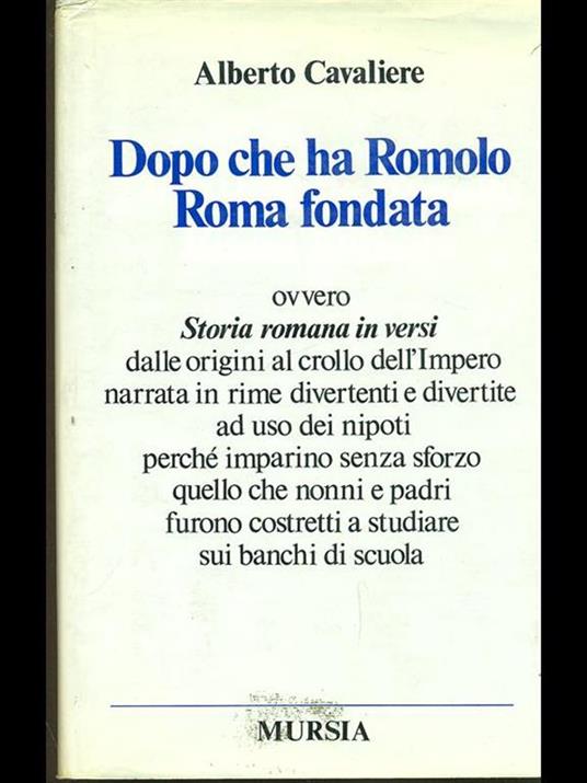 Dopo che ha Romolo Roma fondata - Alberto Cavaliere - 4