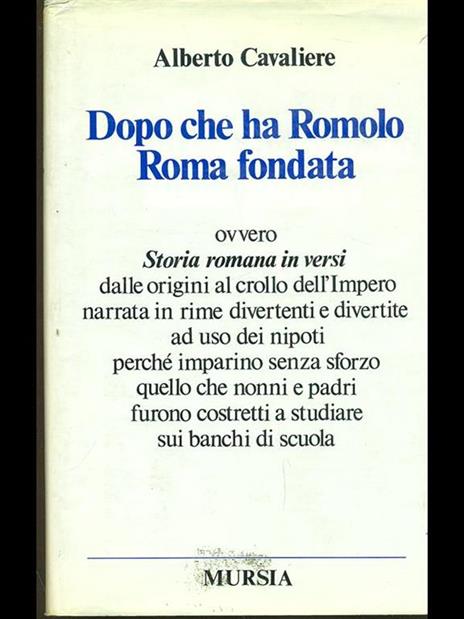 Dopo che ha Romolo Roma fondata - Alberto Cavaliere - 5