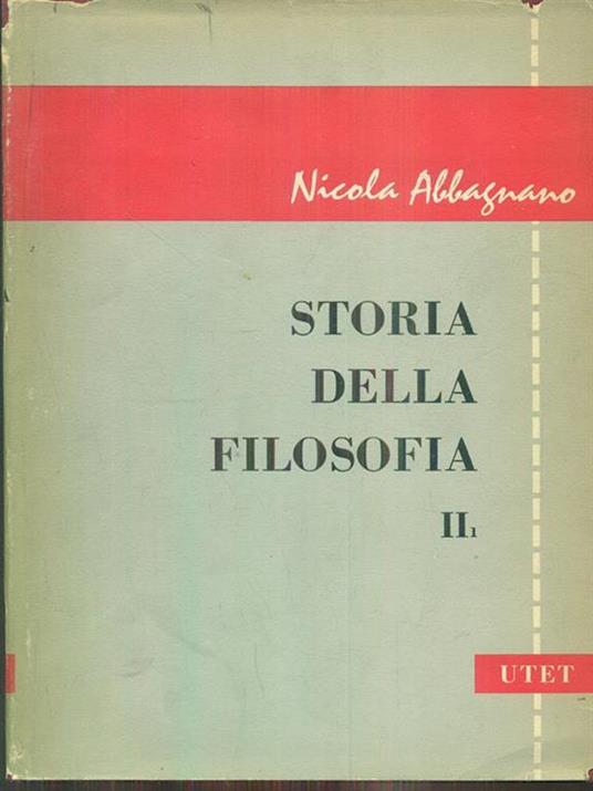 Storia della filosofia vol.1 e vol II parte 1e2 - Nicola Abbagnano - copertina