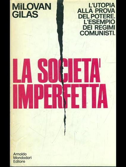 La società imperfetta - Milovan Gilas - copertina