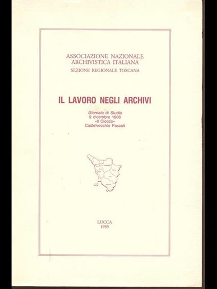 Il lavoro negli archivi - copertina