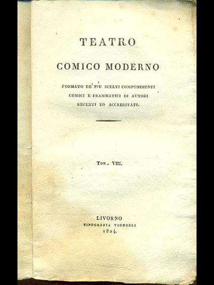 Teatro comico moderno - copertina