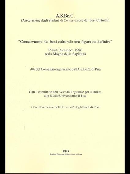 Conservatore dei beni culturali: una figura da definire - copertina