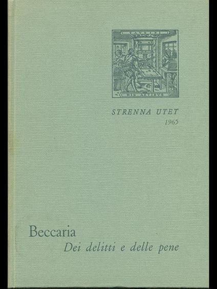 Dei delitti e delle pene - Cesare Beccaria - copertina