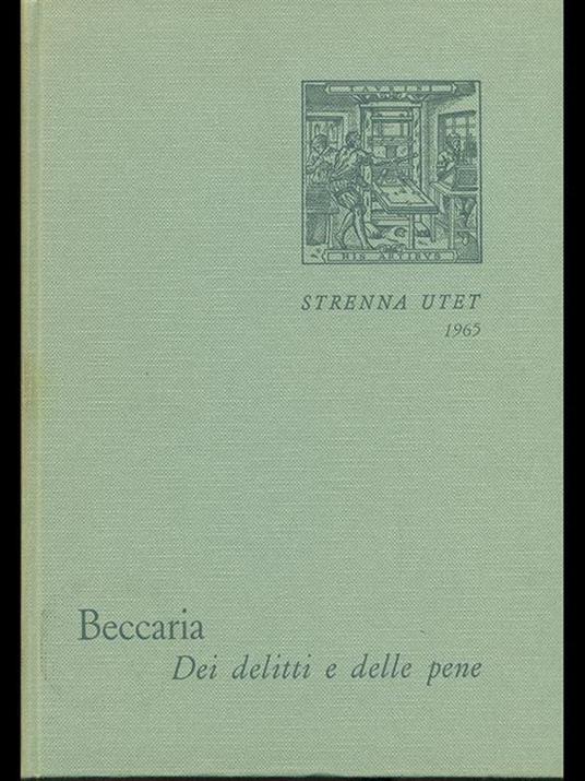 Dei delitti e delle pene - Cesare Beccaria - copertina