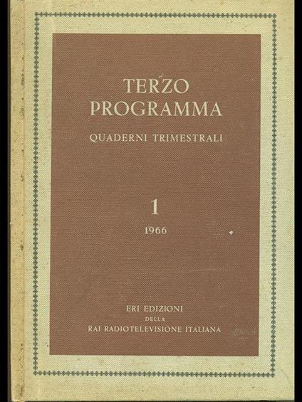 Terzo programma. Quaderni trimestrali / 1 - copertina