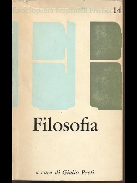 Filosofia - G. Preti - copertina