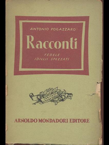 Racconti - Antonio Fogazzaro - copertina