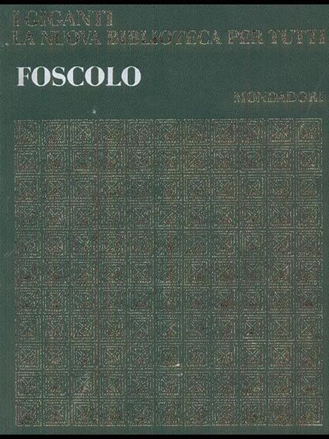 Ugo Foscolo - copertina