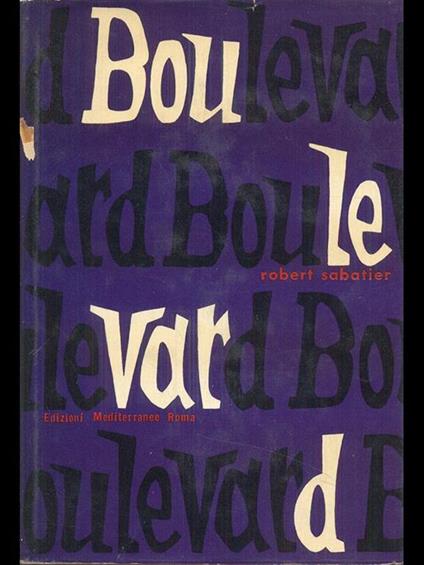 Boulevard - Robert Sabadier - copertina