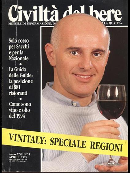 Civiltà del bere anno XXII n. 4 aprile 1995 - copertina