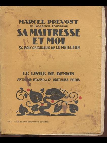 Sa Maitresse et Moi - Marcel Prévost - copertina