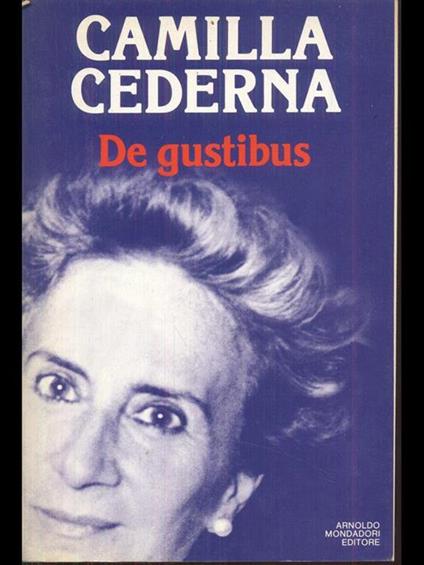 De gustibus - Camilla Cederna - copertina