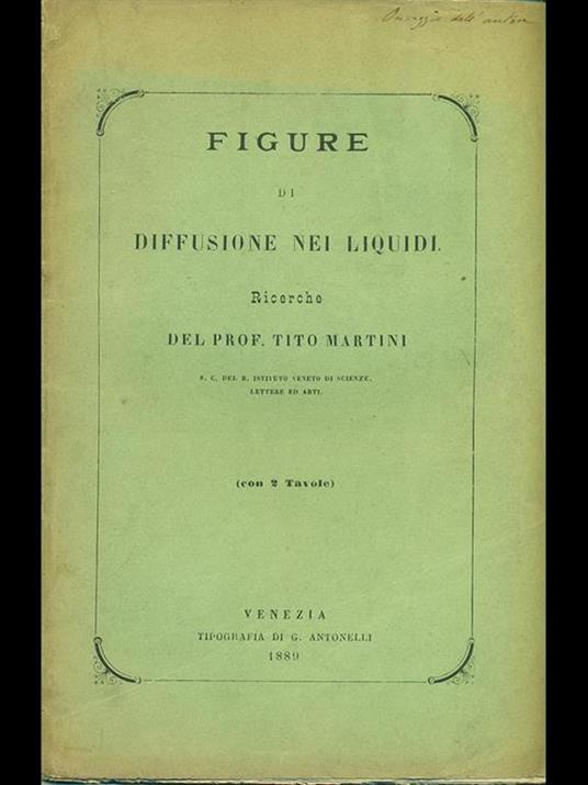 Figure di diffusione nei liquidi - Tito Martini - copertina