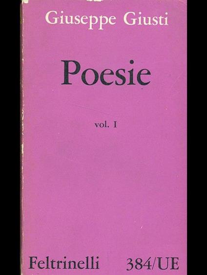 Poesie Vol. 1 - Giuseppe Giusti - copertina