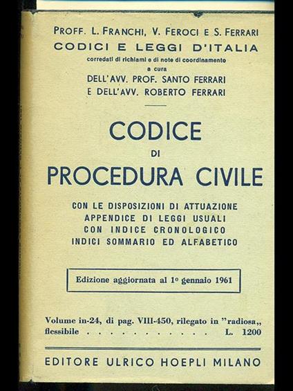 Codice di procedura civile - Santo Ferrari,Roberto Ferrari - copertina