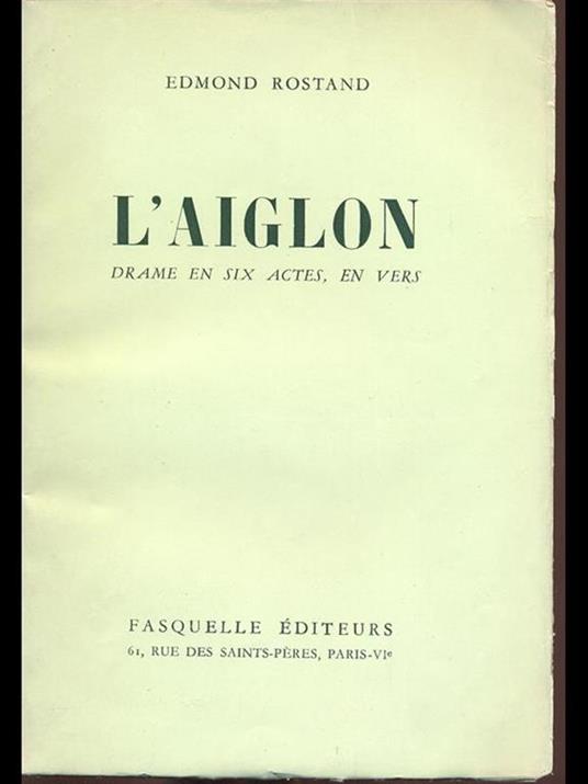 L' Aiglon - Edmond Rostand - copertina