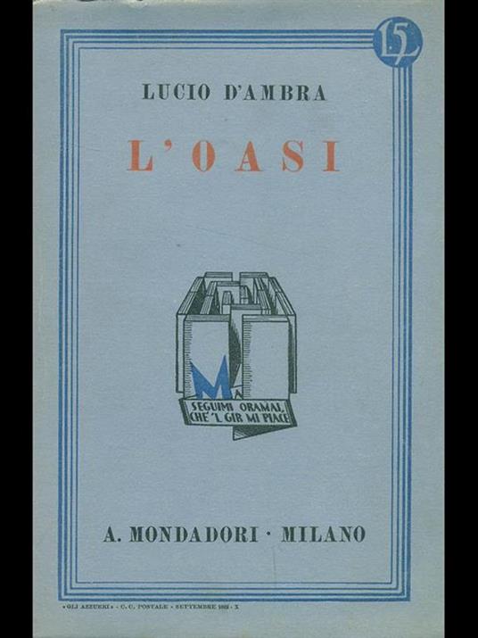 L' oasi - Lucio D'Ambra - copertina