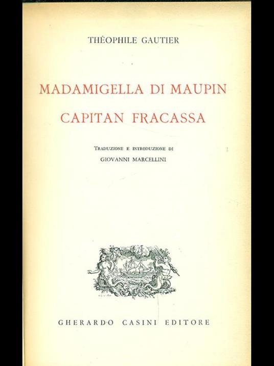 Madamigella di Maupin. Capitan Fracassa - Théophile Gautier - copertina