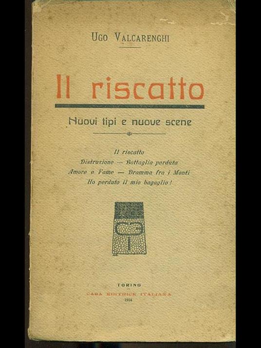 Il riscatto - Ugo Valcarenghi - copertina